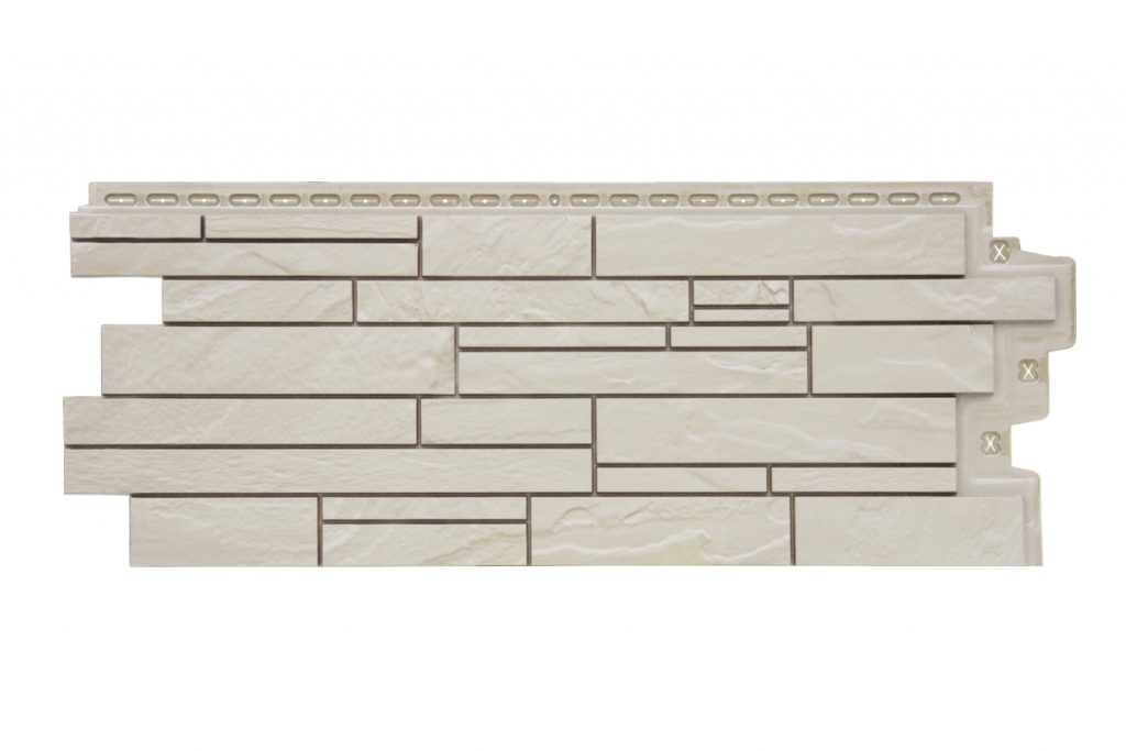 Фасадные панели Grand Line Скала. Classic Молочный