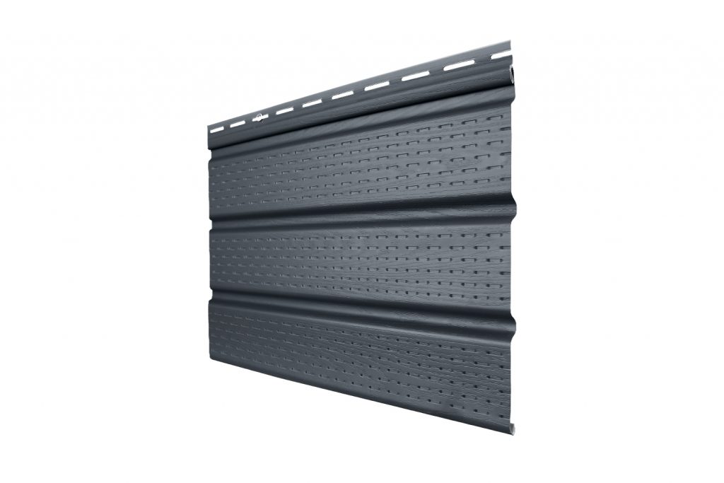 Софит полностью перфорированный графит (Acryl) от Grand Line