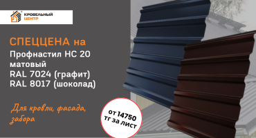 АКЦИЯ! Профнастил НС-20 MATT по суперцене от 14750 за лист 6 м
