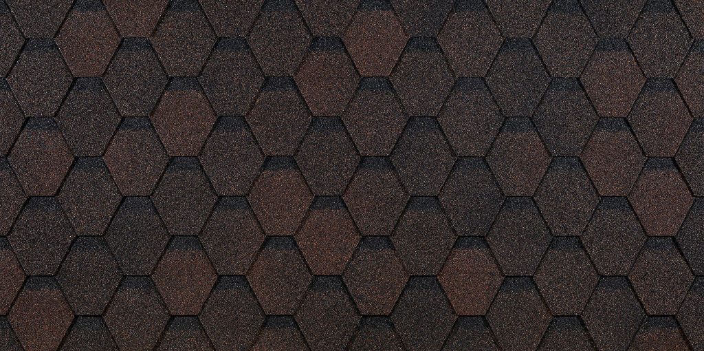 Гибкая битумная черепица Döcke Eurasia Шестигранник, Коричневый