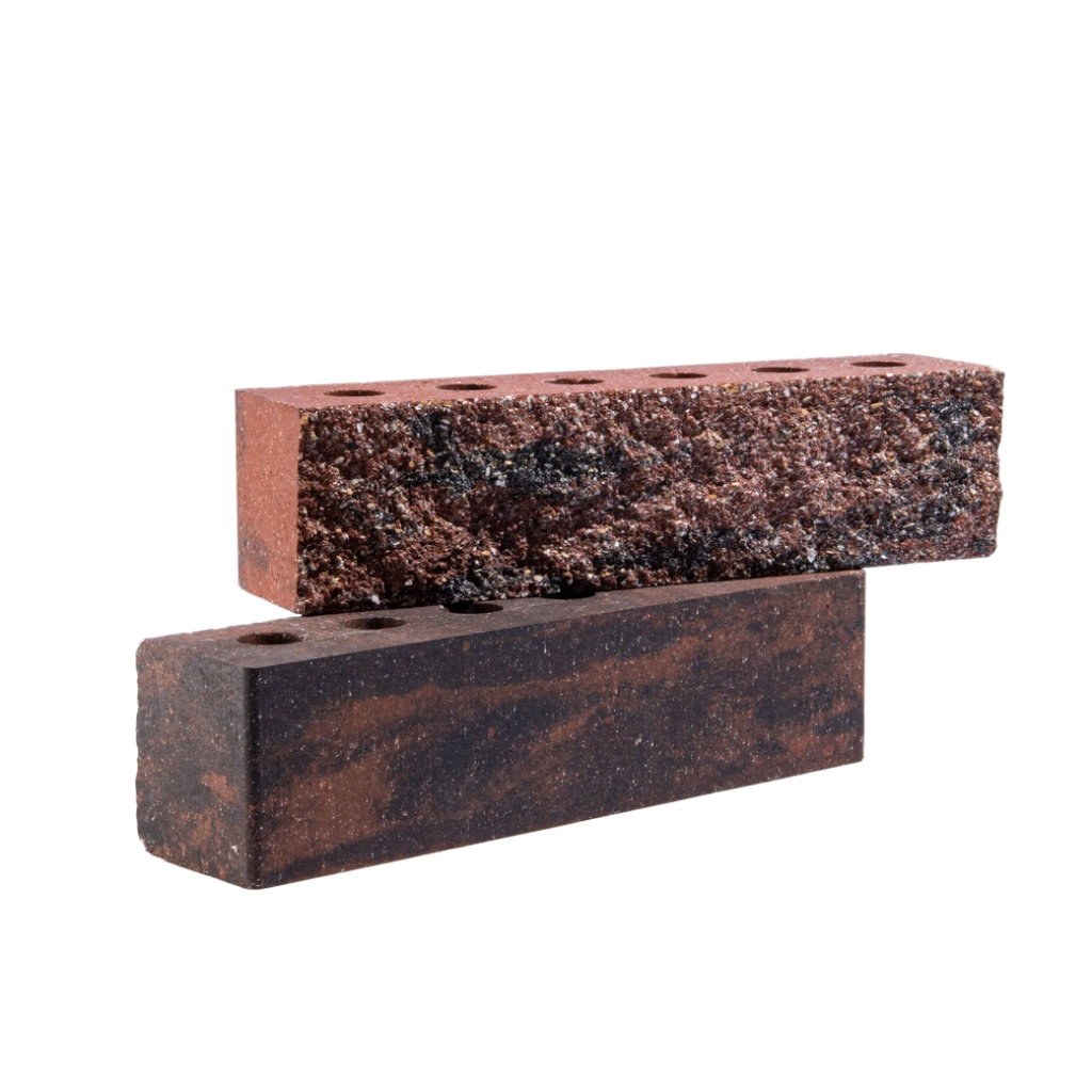 Кирпич облицовочный пустотелый COLORMIX 60х65х250мм РВАНЫЙ (Красно-черный)