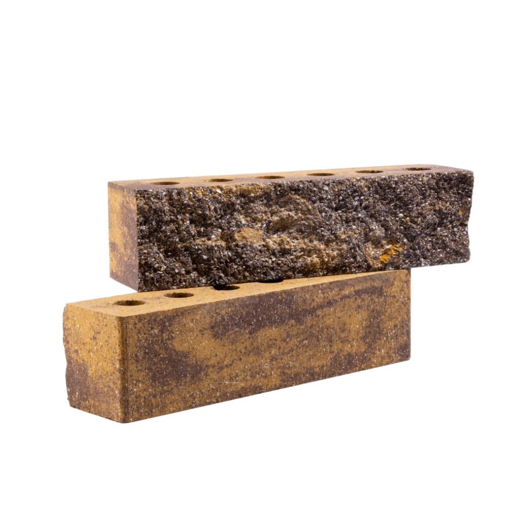 Кирпич облицовочный пустотелый COLORMIX 60х65х250мм РВАНЫЙ (Желто-коричневый)