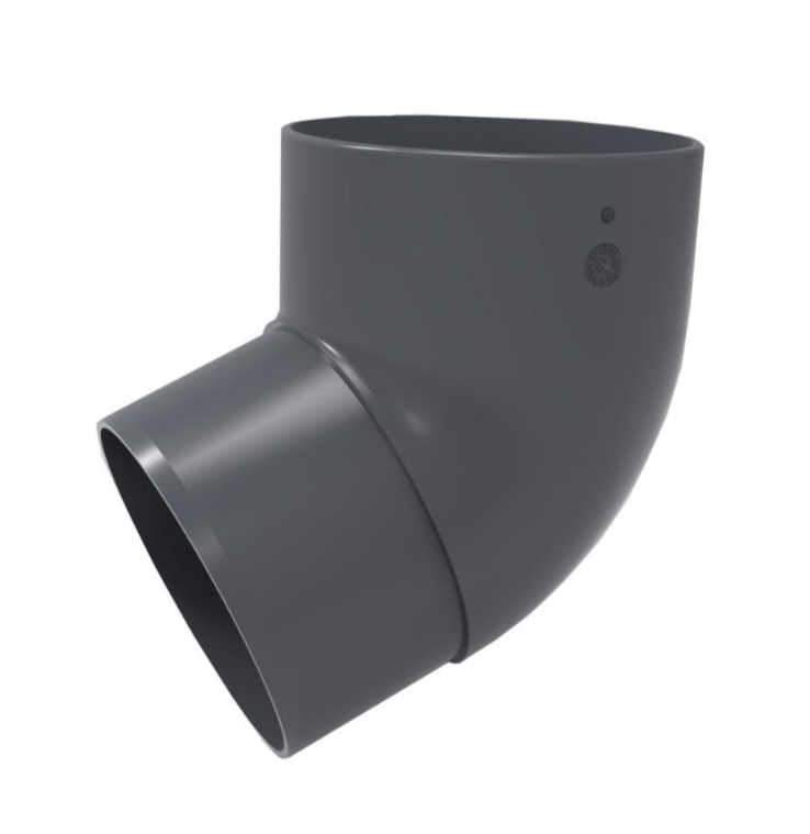 Колено водосточной трубы 67° RUPLAST PVC 125/80