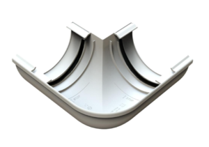 Угол желоба внешний 90° с уплотнителем RUPLAST PVC 125/80