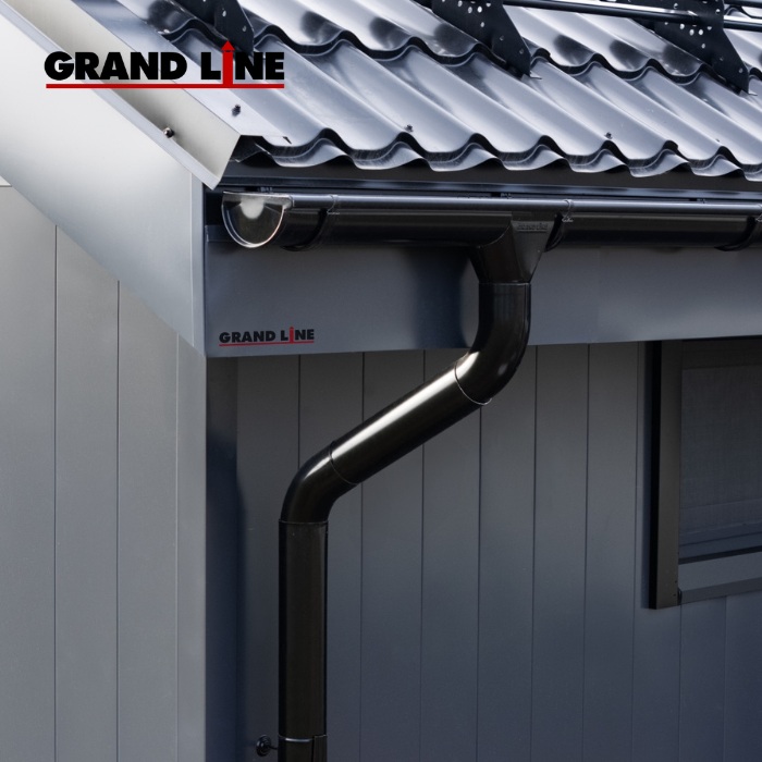 Металлический водосток Grand Line 125×90