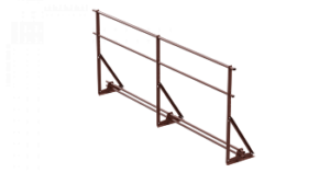 Ограждение кровельное БЮДЖЕТ со снегозадержателем для МЧ, ПН, мягкой кровли, 1,2 м