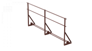 Ограждение кровельное VEGA lite со снегозадержателем для фальцевой кровли120 см