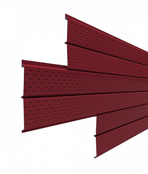 Металлический софит "Евро-брус" Оптима 0,5 мм RAL 3005