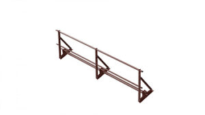 Ограждение кровельное БЮДЖЕТ со снегозадержателем для МЧ, ПН, мягкой кровли, 0,6 м