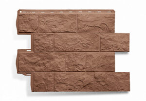 Фасадные панели "Туф Эко", терракотовый