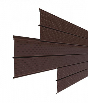 Металлический софит "Евро-брус" МАТТ 0,45 мм RAL8017