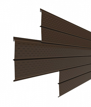 Металлический софит "Евро-брус" МАТТ 0,45 мм RAL8019