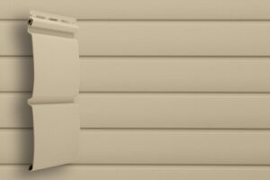 Виниловый сайдинг Grand Line Блок Хаус бежевый