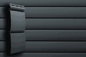 Виниловый сайдинг Grand Line Блок Хаус графит (акрил)