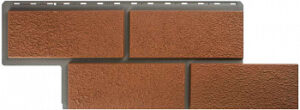 Фасадные панели "Камень Неаполитанский", терракотовый