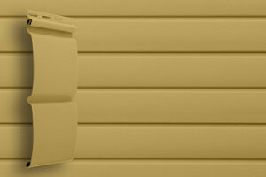 Виниловый сайдинг Grand Line Блок Хаус карамельный (Color Plus)