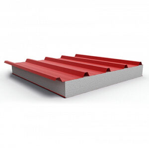 Кровельная трехслойная сэндвич-панель с пенополистиролом