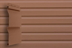 Виниловый сайдинг GL Slim Корабельный брус D4 темно-бежевый (премиум)