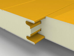 Стеновая трехслойная сэндвич-панель с замком Z-LOCK с минеральной ватой