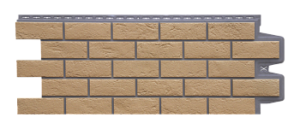 Фасадные панели Grand Line. Design Plus. Состаренный кирпич. Солома с темно-бежевым швом