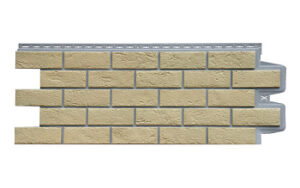 Фасадные панели Grand Line. Design Plus. Состаренный кирпич. Ваниль с темно-бежевым швом