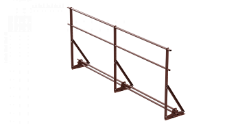 Ограждение кровли VEGA lite со снегозадержателем 120 см для МЧ, ПН, мягкой кровли