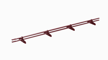 Снегозадержатель трубчатый VEGA Style 1,2 для фальцевой кровли 3 м