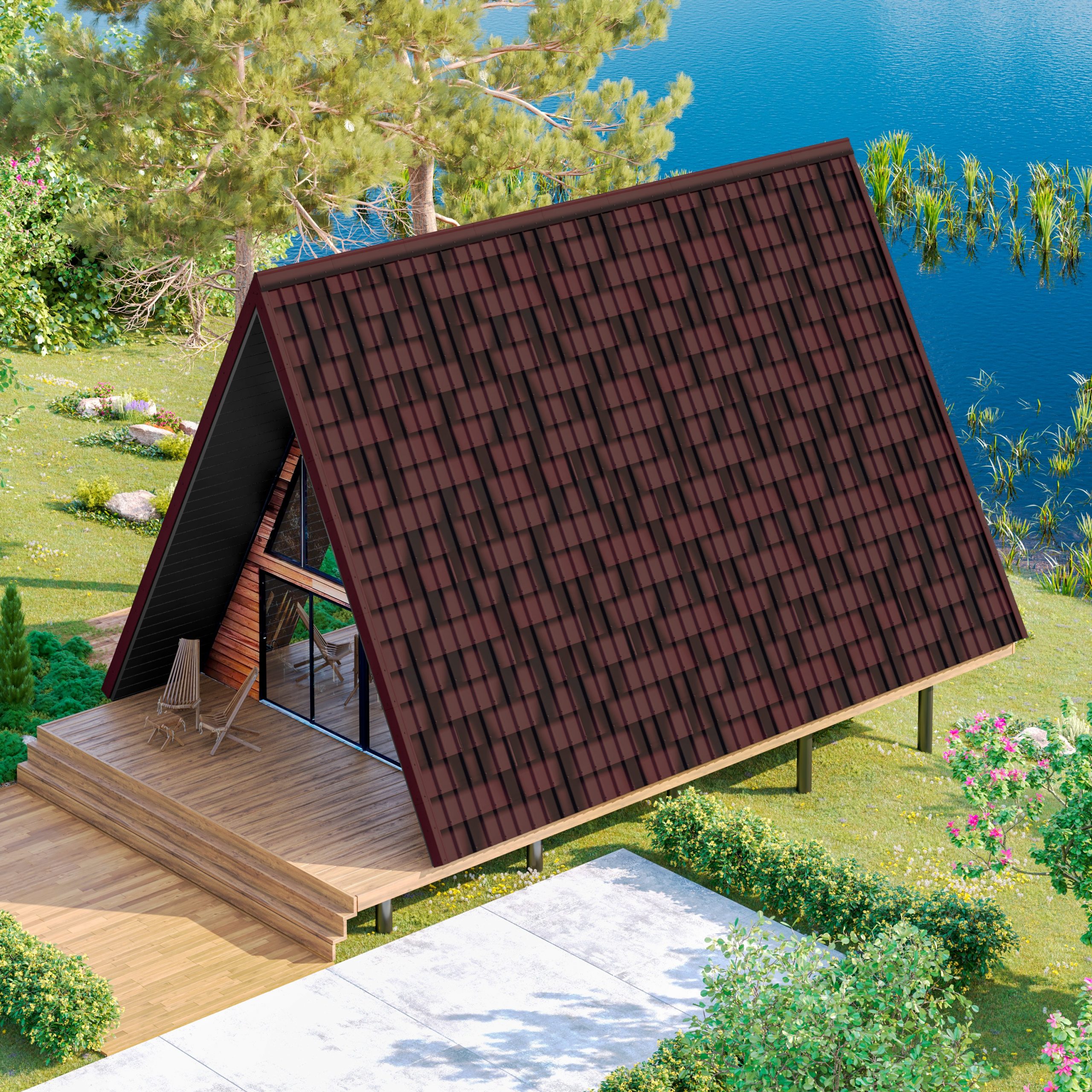 Черепица Ондувилла Красный бархат