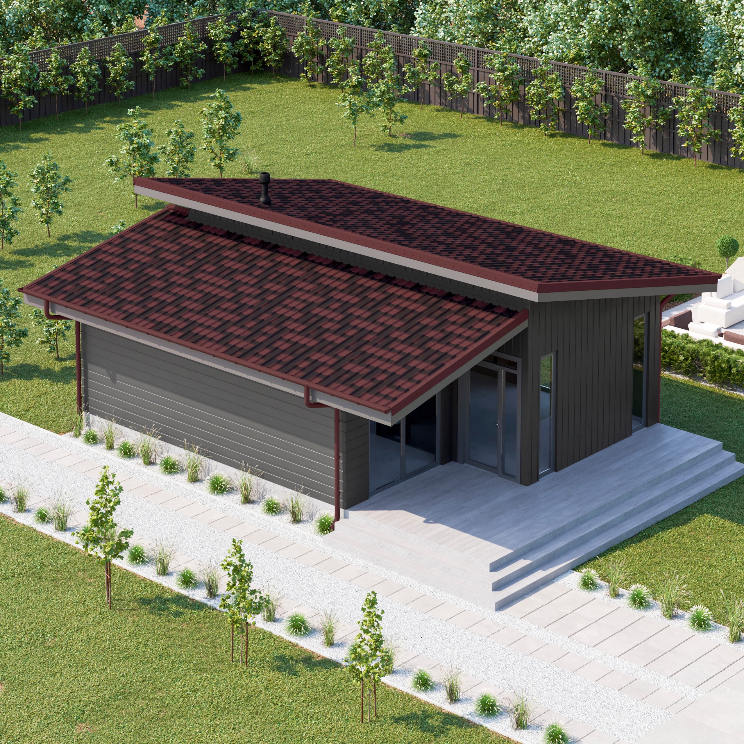 Черепица Ондувилла Красный бархат