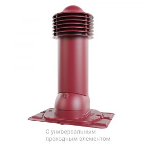 Труба вентиляционная с универсальным проходным элементом ø125 мм, h650 мм