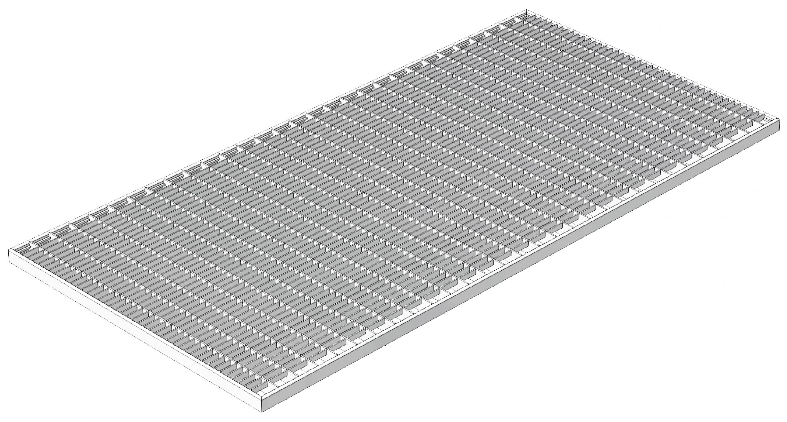 Решетка Gidrolica Step Pro 390х590мм - стальная ячеистая оцинкованная