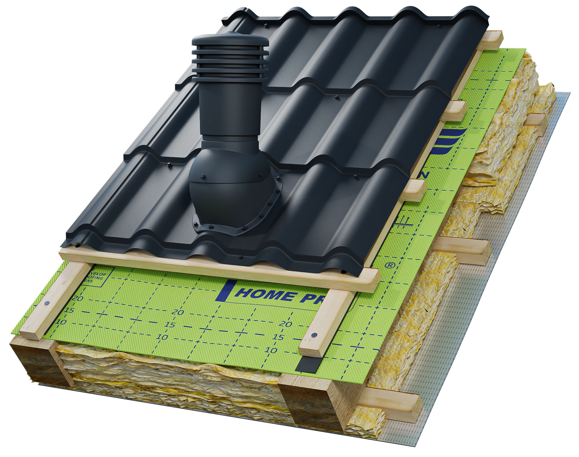 Вентиляционный выход Eurovent® VENTOS X F22 RAL 7021