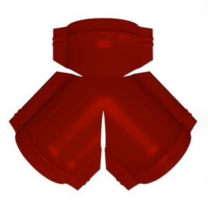 Тройник Y-образный для полукруглого конька