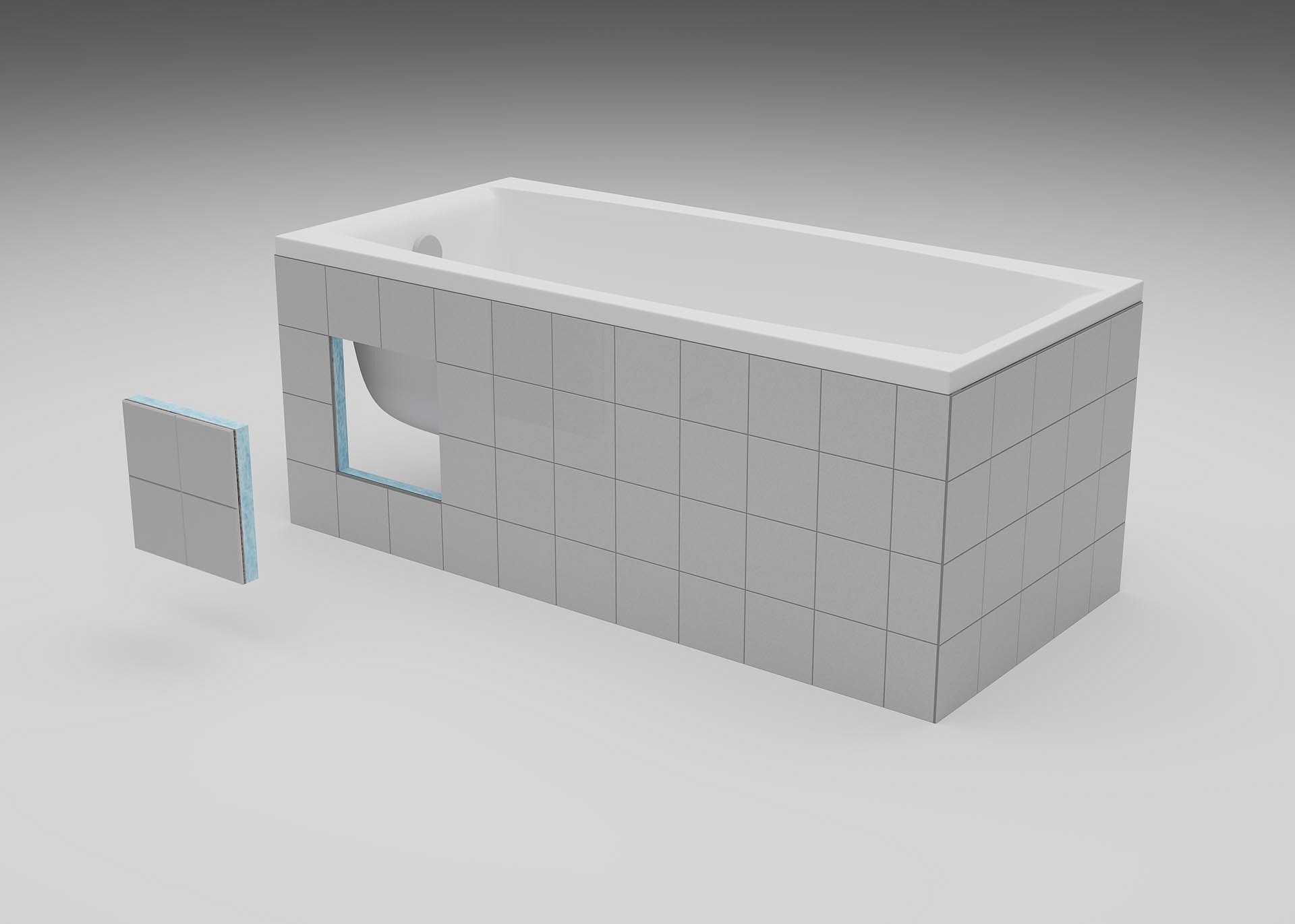 Экран для ванны RUSPANEL под отделку 1800×600×30 мм